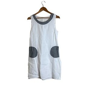 Lina Tomei 100% linen shift dress. Size medium